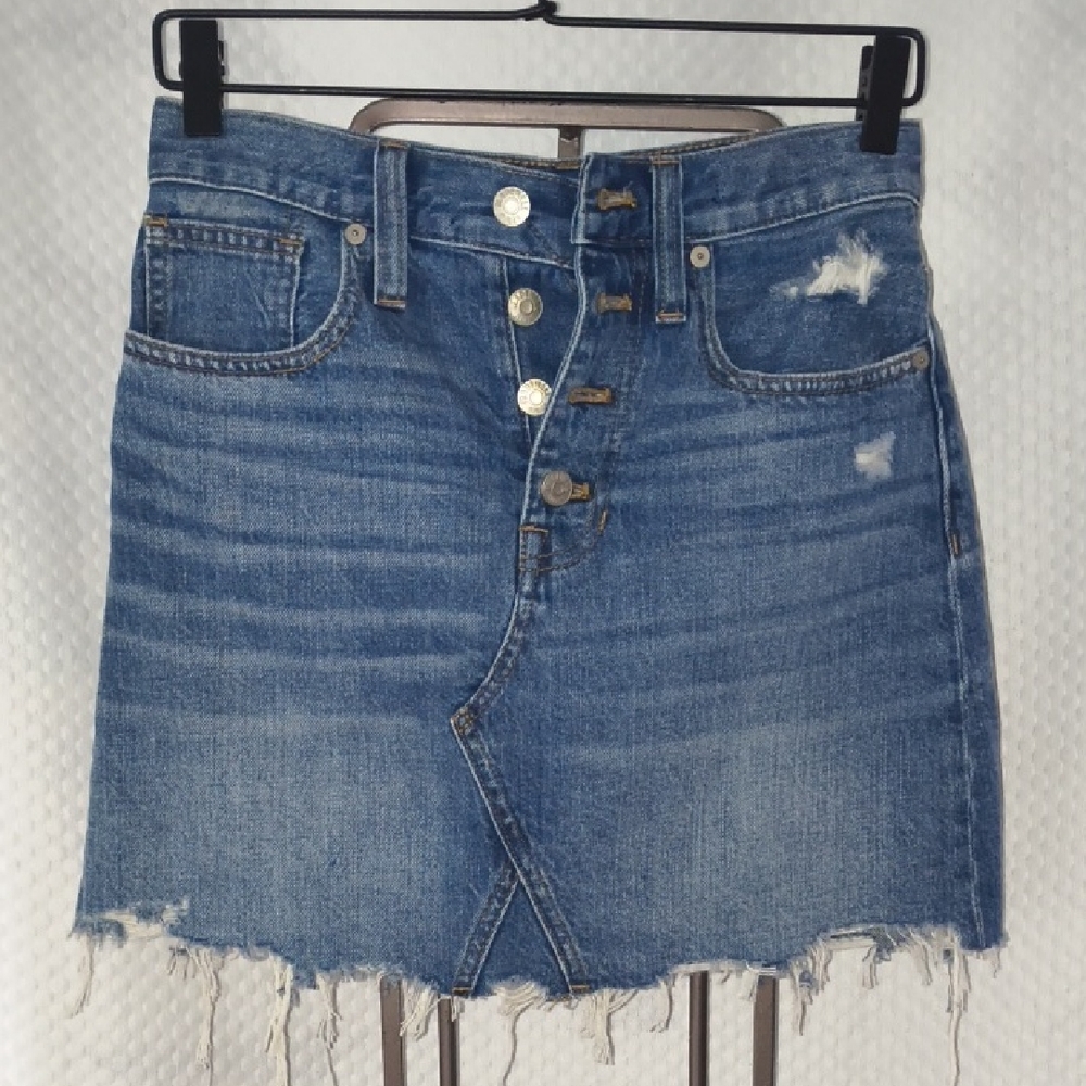 Madewell A Line Mini Denim Skirt